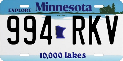 MN license plate 994RKV