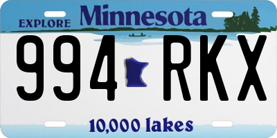 MN license plate 994RKX
