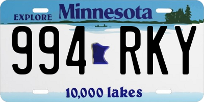 MN license plate 994RKY