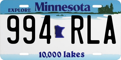 MN license plate 994RLA