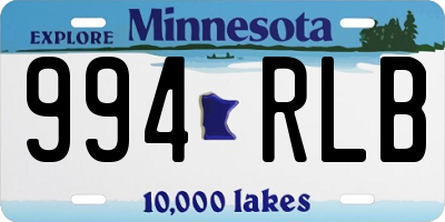 MN license plate 994RLB