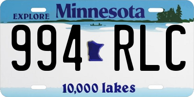 MN license plate 994RLC