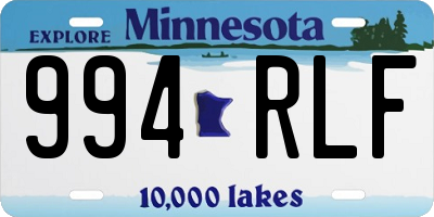 MN license plate 994RLF