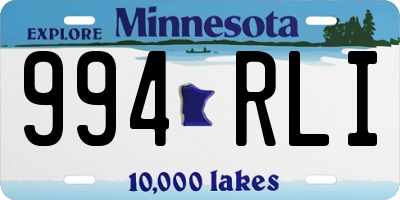 MN license plate 994RLI