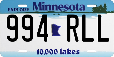 MN license plate 994RLL