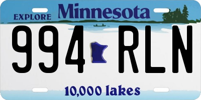 MN license plate 994RLN