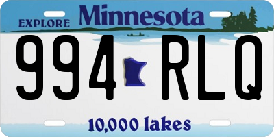 MN license plate 994RLQ
