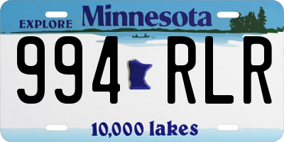 MN license plate 994RLR