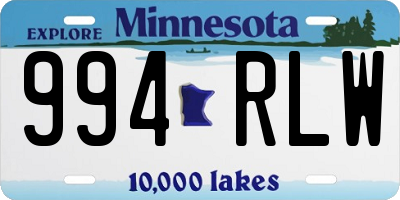 MN license plate 994RLW