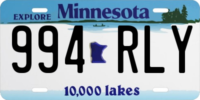 MN license plate 994RLY