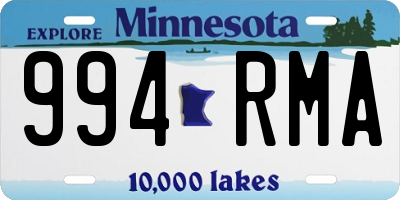 MN license plate 994RMA