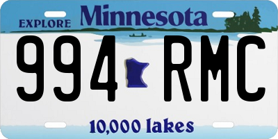 MN license plate 994RMC