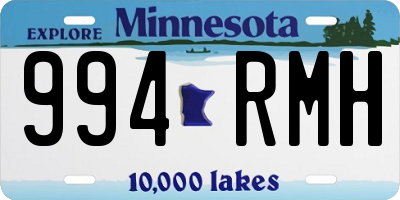 MN license plate 994RMH