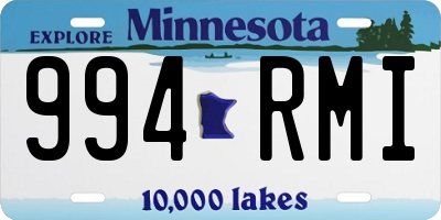 MN license plate 994RMI