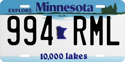 MN license plate 994RML