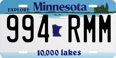 MN license plate 994RMM