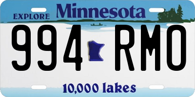MN license plate 994RMO