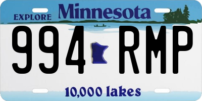 MN license plate 994RMP