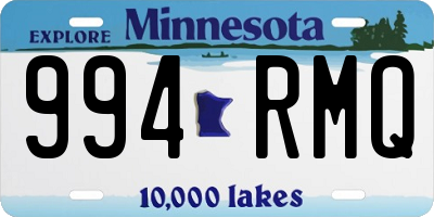 MN license plate 994RMQ