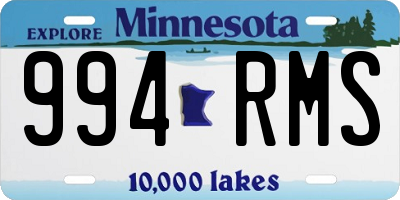 MN license plate 994RMS