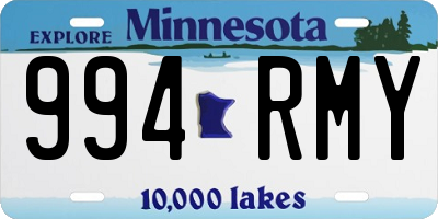 MN license plate 994RMY