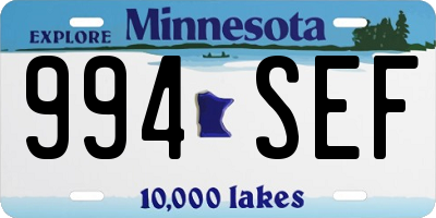 MN license plate 994SEF