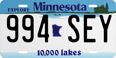 MN license plate 994SEY