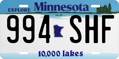 MN license plate 994SHF
