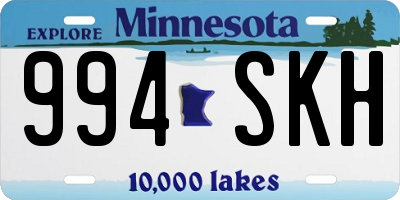 MN license plate 994SKH
