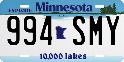 MN license plate 994SMY