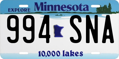 MN license plate 994SNA