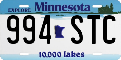 MN license plate 994STC