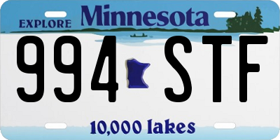 MN license plate 994STF
