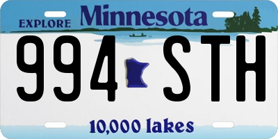 MN license plate 994STH