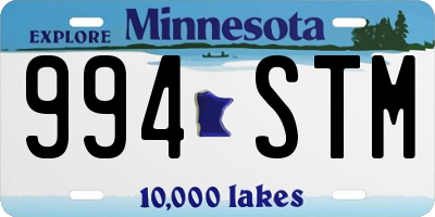 MN license plate 994STM