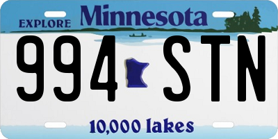 MN license plate 994STN