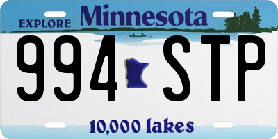MN license plate 994STP
