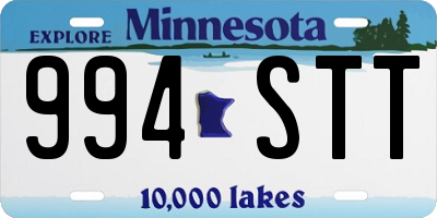 MN license plate 994STT