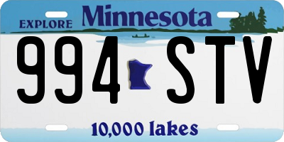 MN license plate 994STV