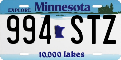 MN license plate 994STZ