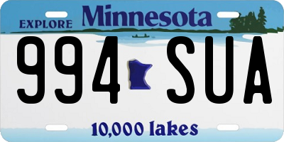 MN license plate 994SUA