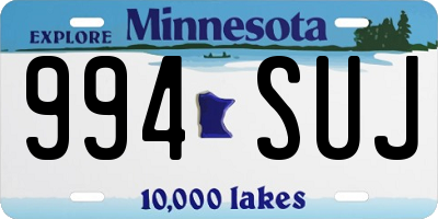 MN license plate 994SUJ