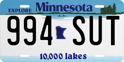 MN license plate 994SUT