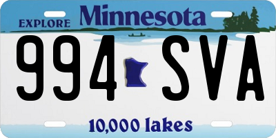 MN license plate 994SVA