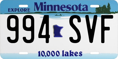 MN license plate 994SVF