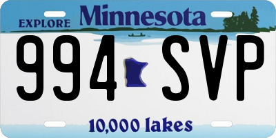 MN license plate 994SVP