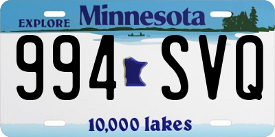 MN license plate 994SVQ