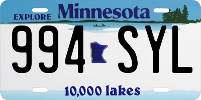 MN license plate 994SYL