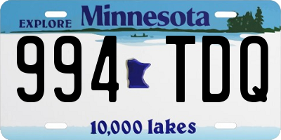 MN license plate 994TDQ