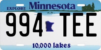 MN license plate 994TEE